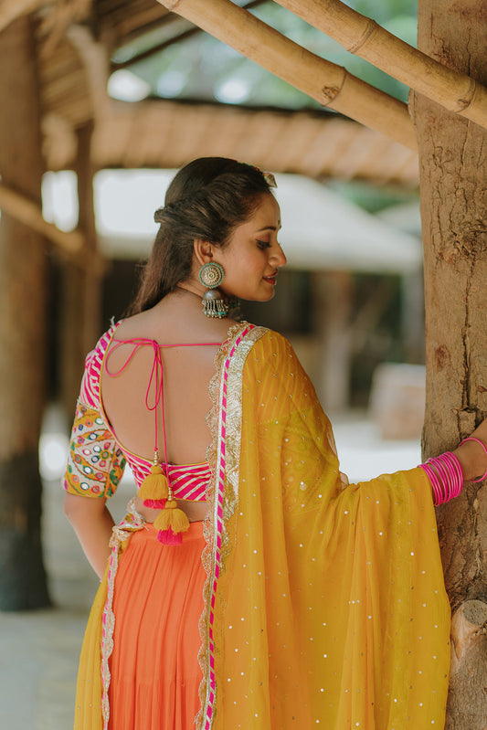 Pink patch Blouse - Anjanase